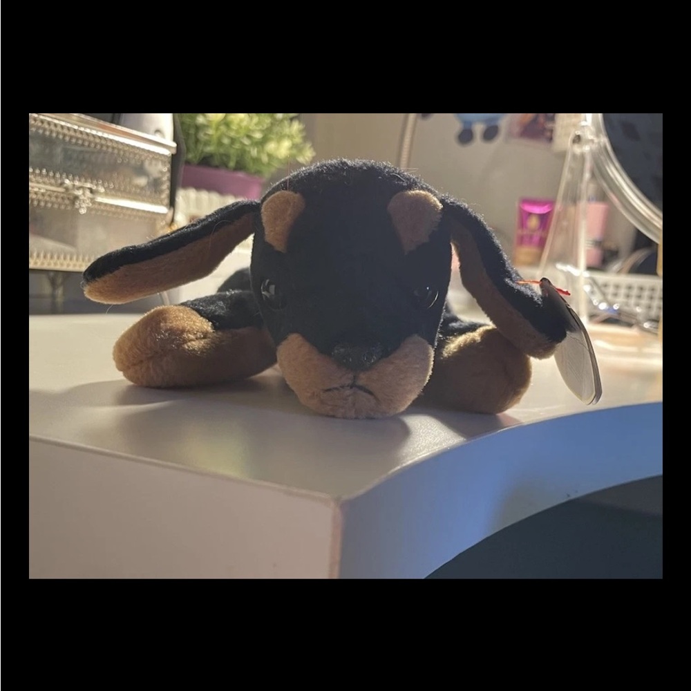 Ty Beanie Babies Black and Brown Plush Dog